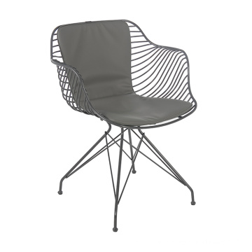 Free Sample Chrome Gold Metal European Style Model Bob Hy Frame Chromed Design Black Turquoise Outdoor Wire Chair Off
